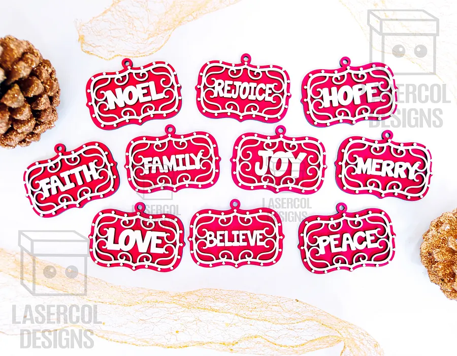 Christmas Ornaments / Plaques - Laser Cut Files product image (5)