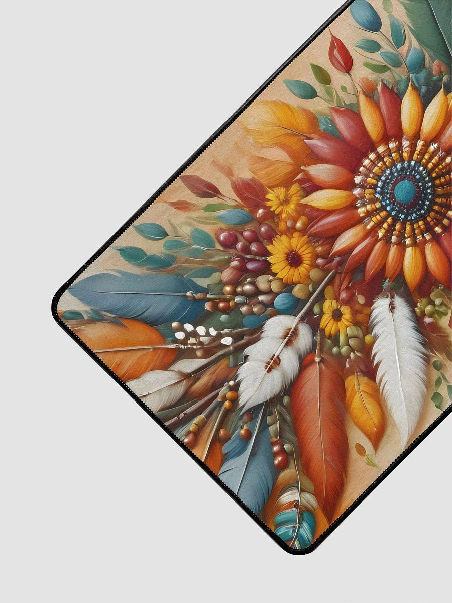 Desk Mat (15.5x31.5 inches) - Boho Feathers Design product image (3)