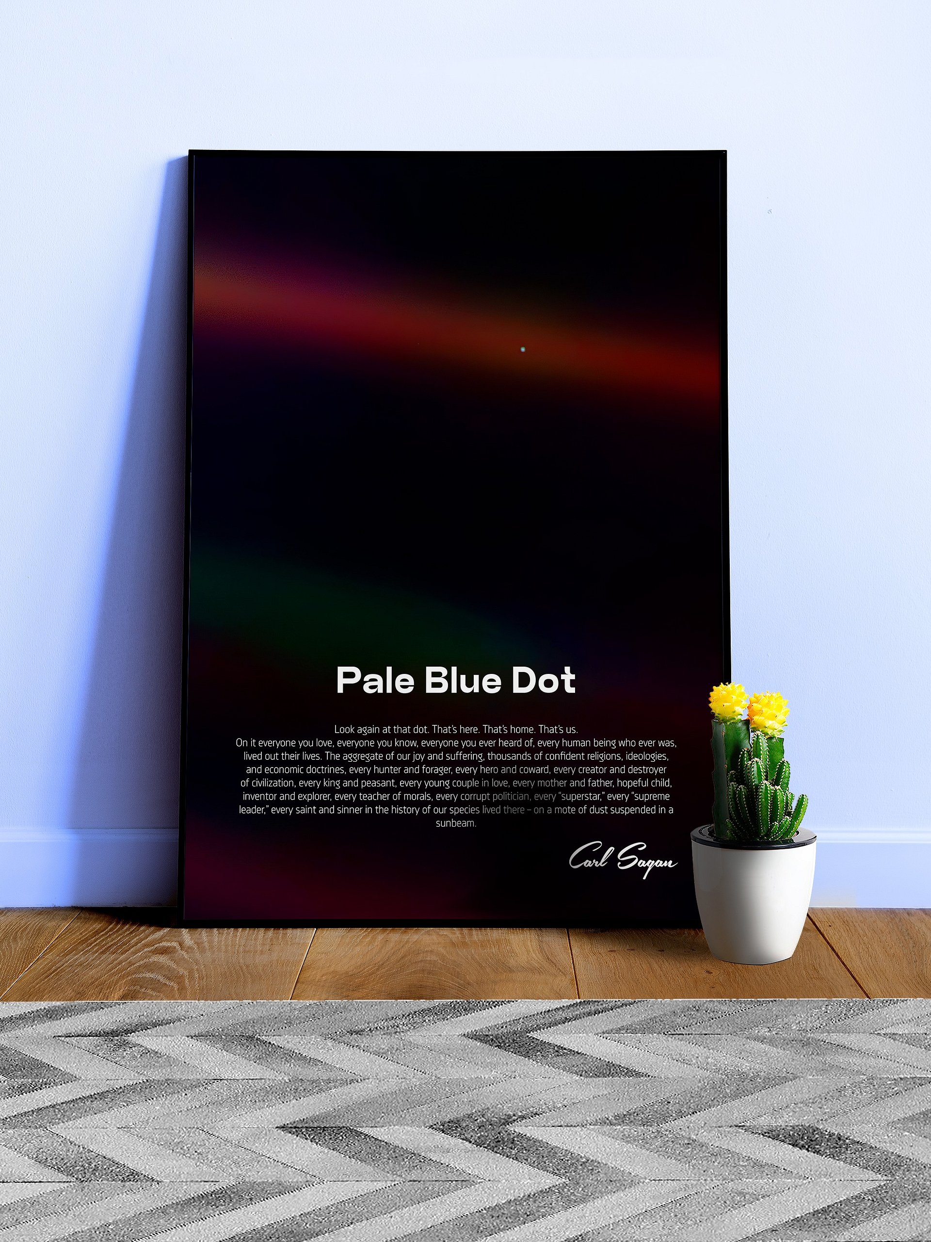 Pale Blue Dot poster, NASA Voyager 1 with Carl Sagan quote — Space poster product image (3)