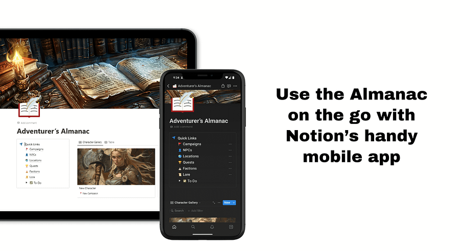 TTRPG Adventurer's Almanac | Notion Template product image (5)