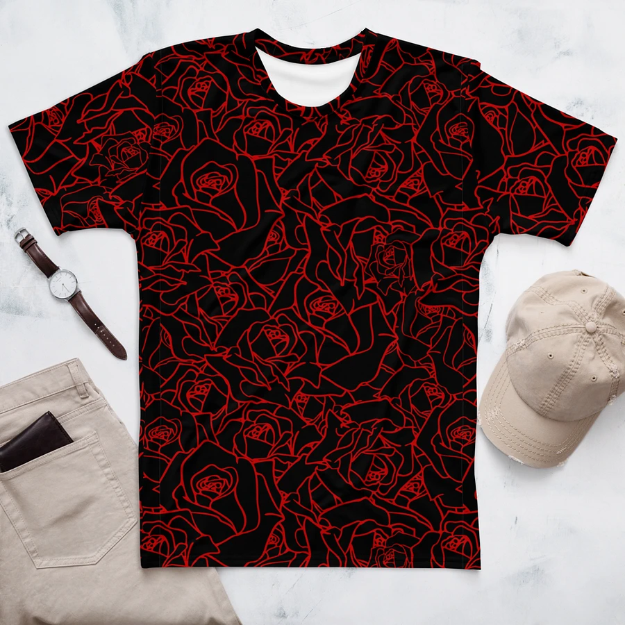 Loads of Roses · black-red crew neck t-shirt product image (20)