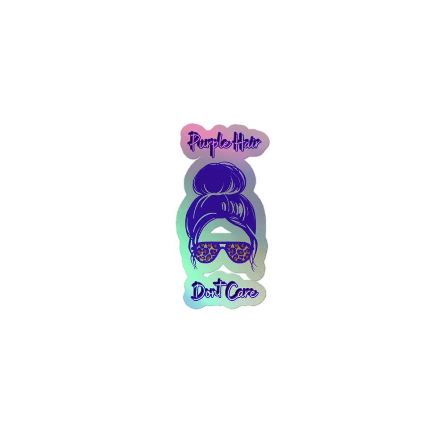 Purple Hair Don't Care Sticker Sheet product image (1)