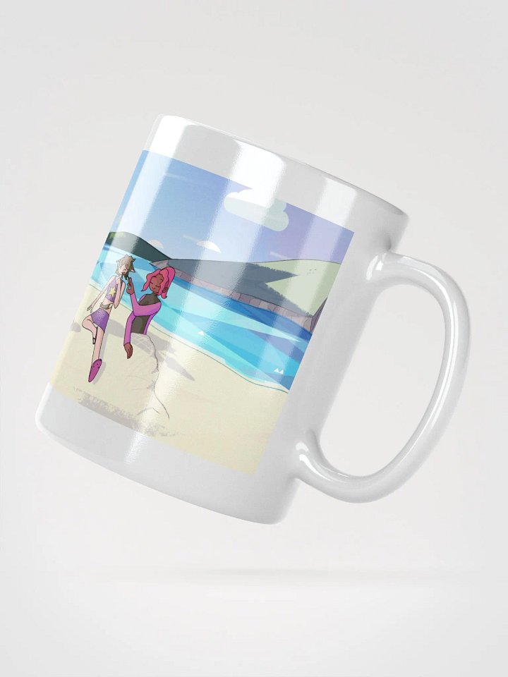 White beach scene mug product image (6)