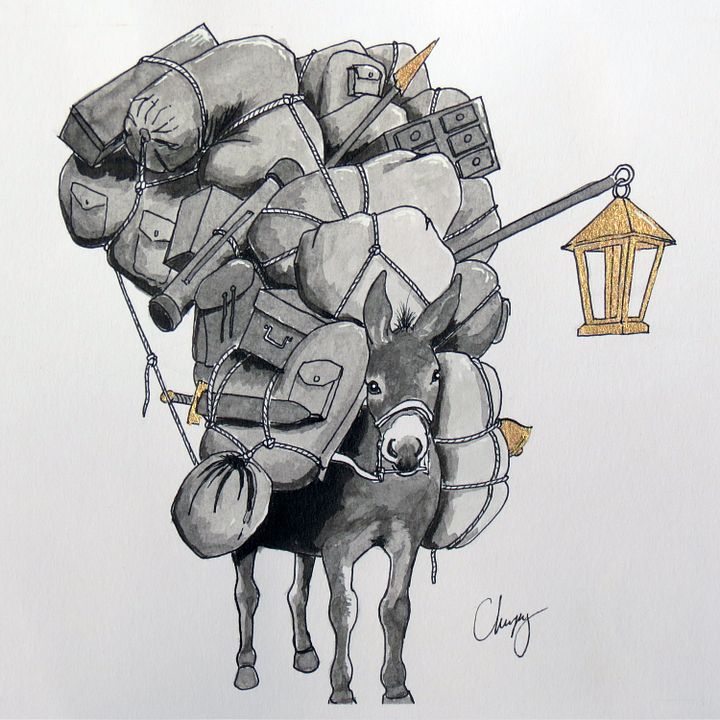 Pack Mule - Original Drawing product image (2)