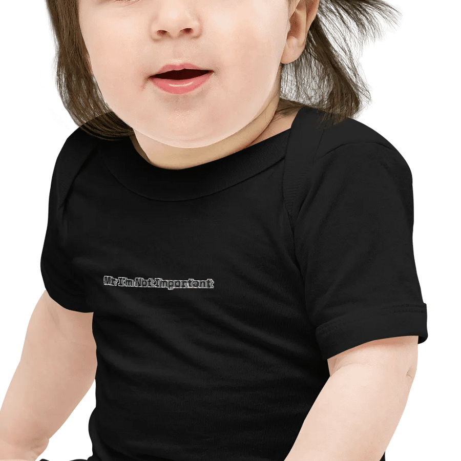 Baby Short Sleeve One Piece - Embroidered - Mr I'm Not Important product image (3)