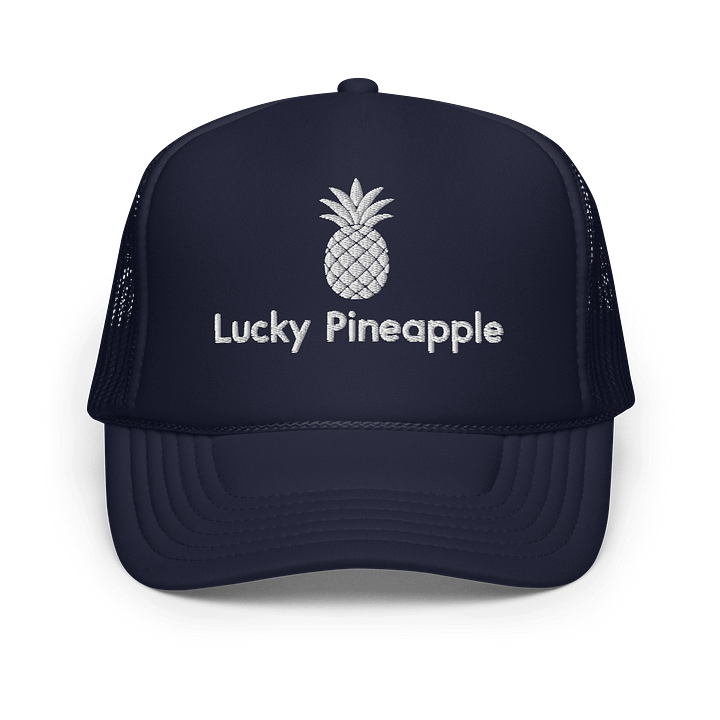 Lucky Pineapple Films Logo Embroidered Navy Blue Trucker Hat product image (1)