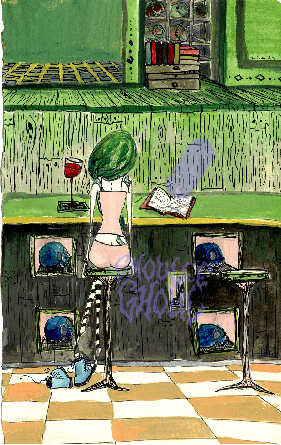 Blending In - 8x10 Matted PRINT//Art by Ghoull product image (1)