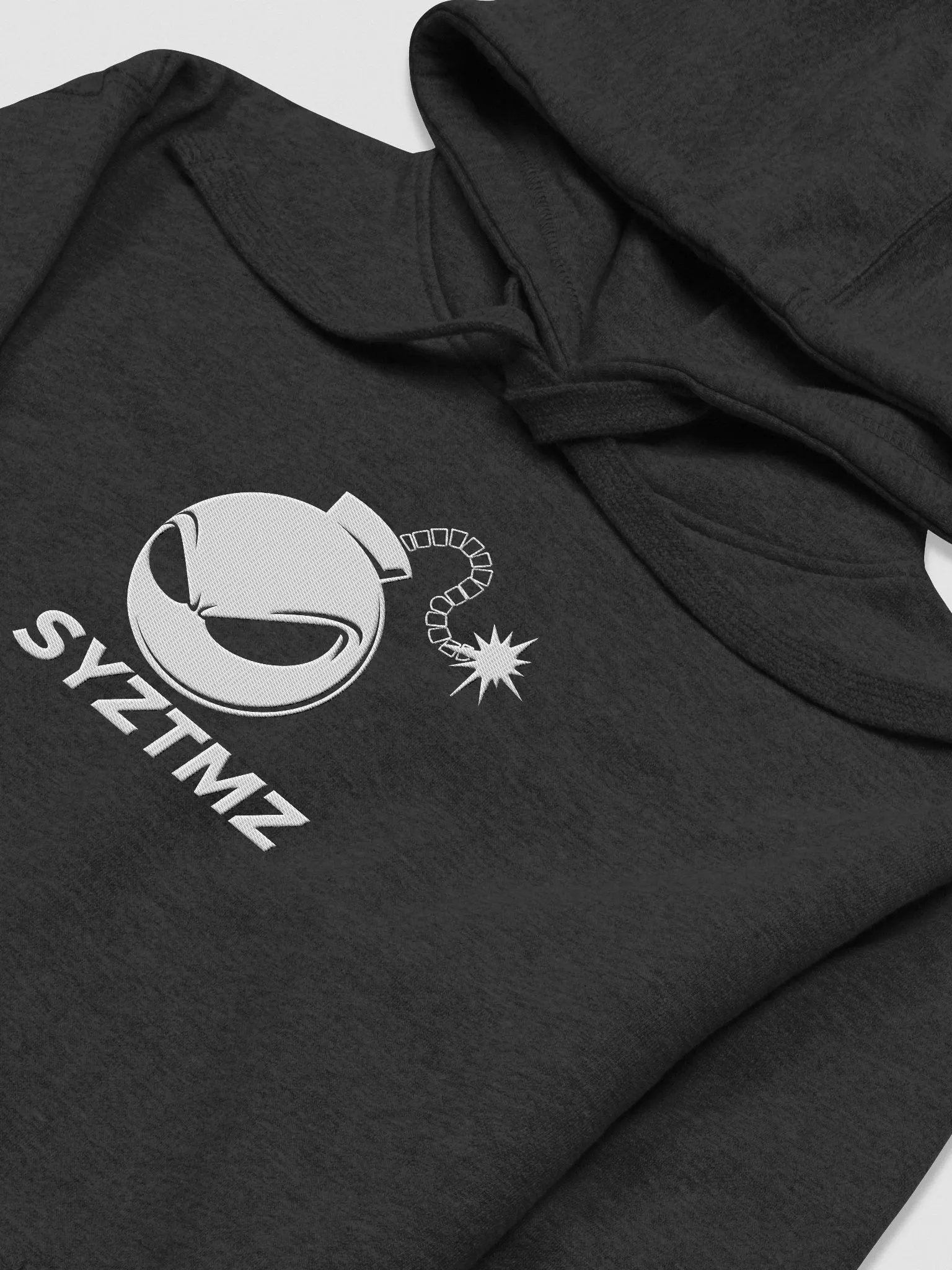 Syztmz Embroidered White Logo Hoodie product image (25)