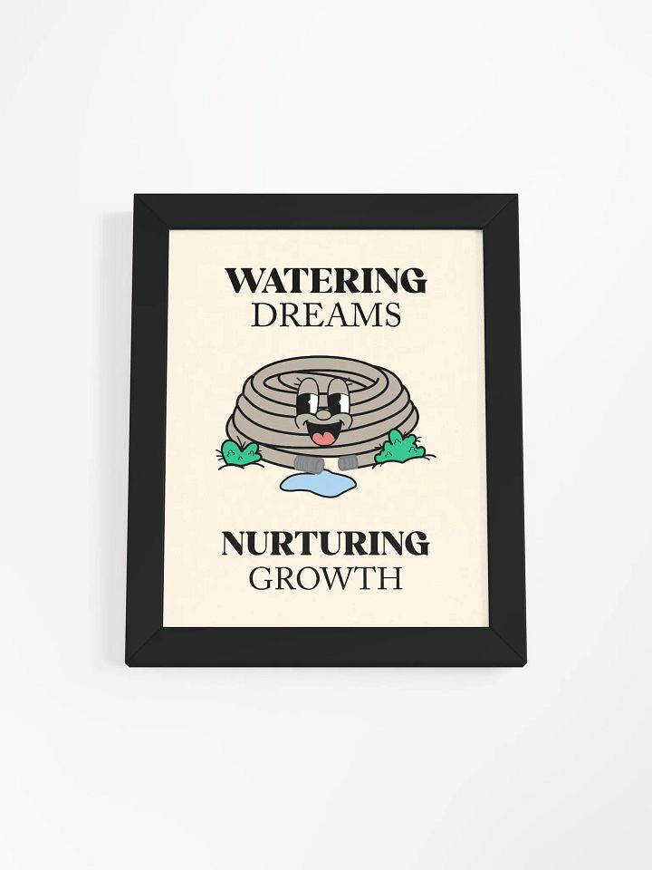 Water Dreams Retro Gardening Water Hose Motivational Quote Framed Wall Art Print product image (8)