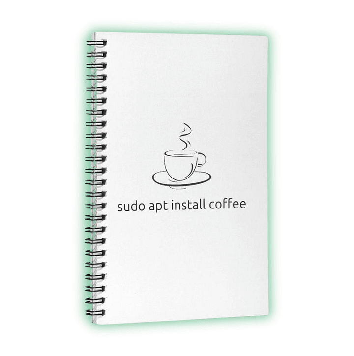apt install coffee Spiral Notebook product image (1)