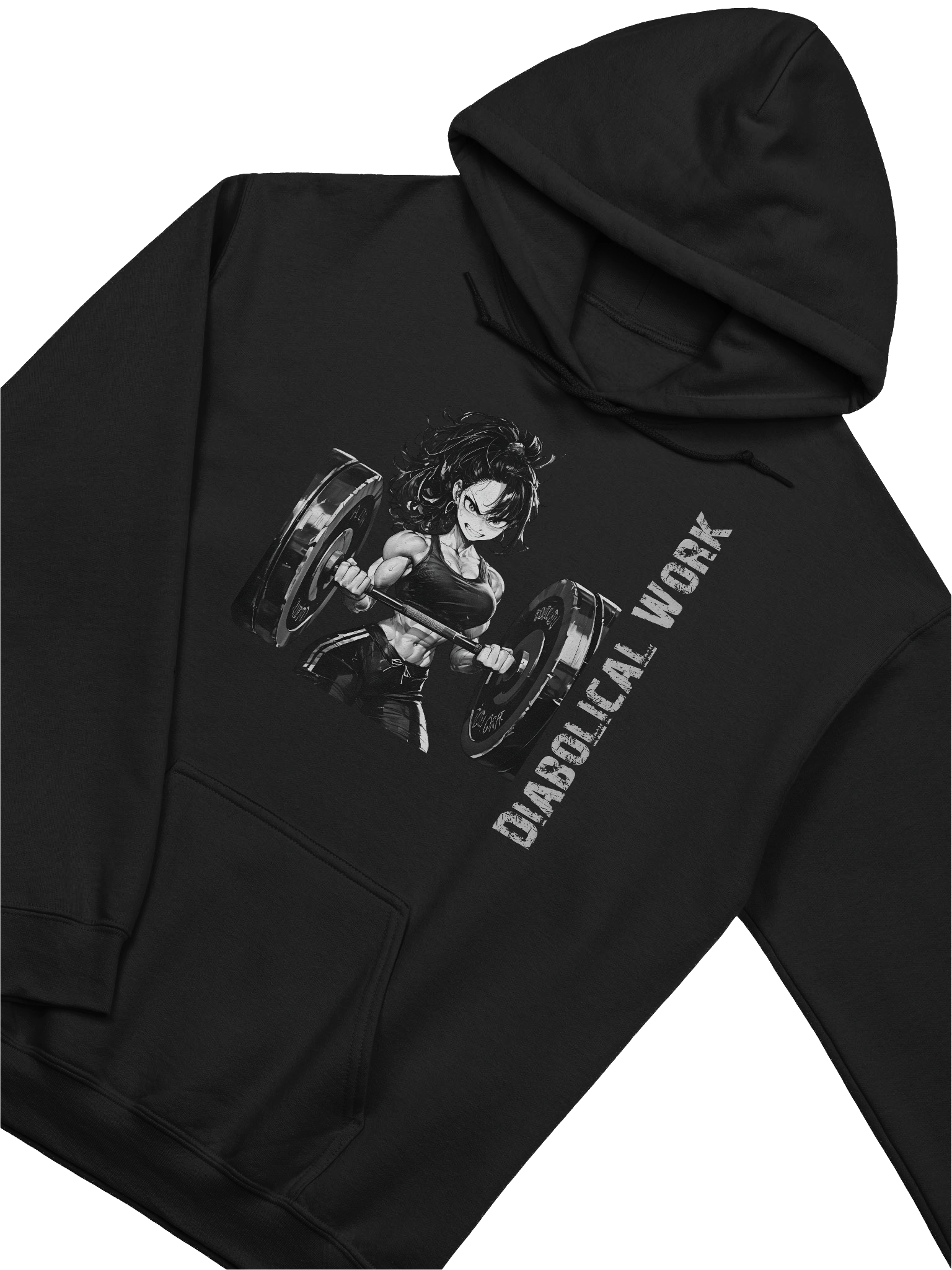 Diabolical Work Waifu curl hoody product image (15)
