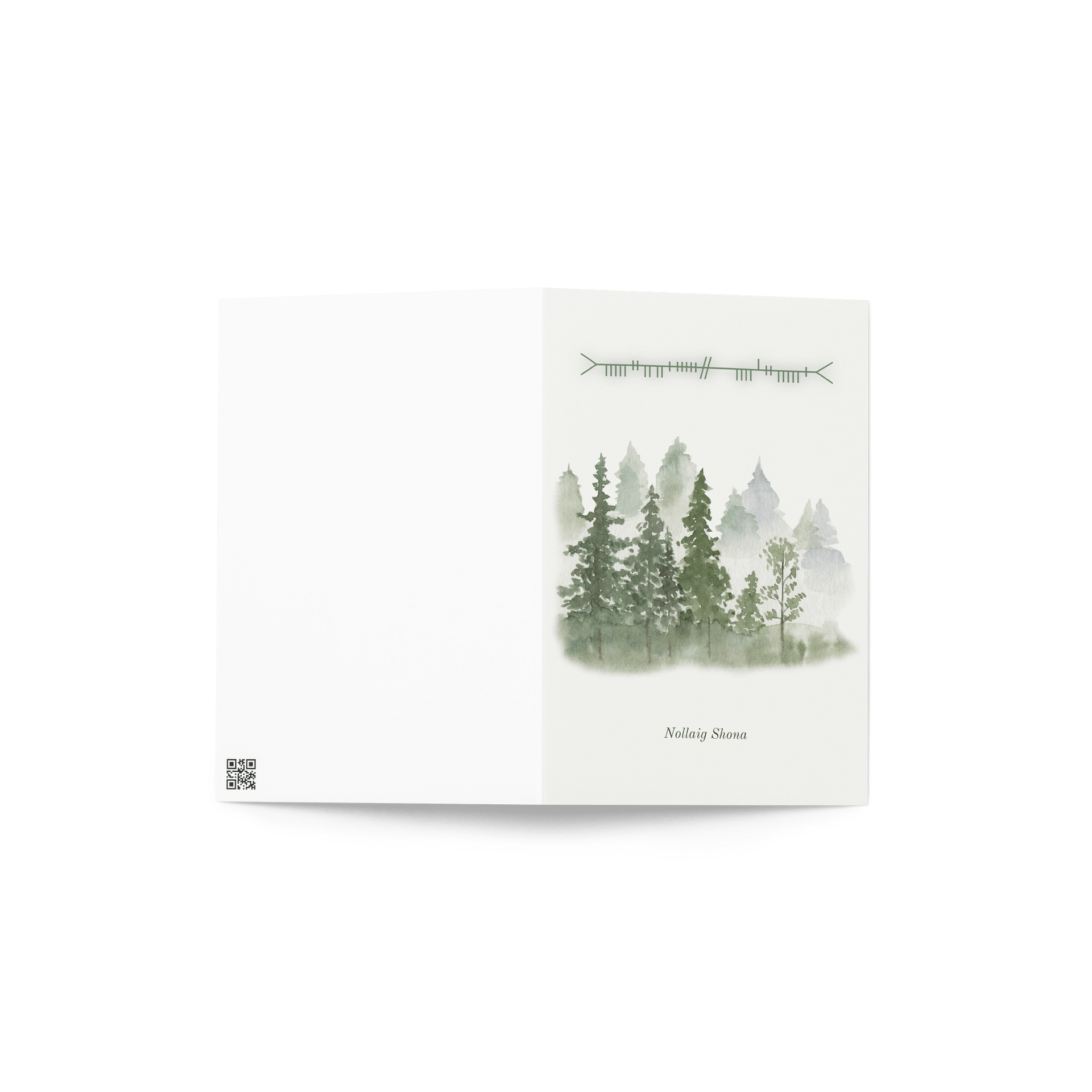 Nollaig Shona Ogham Christmas Card – Irish Gaelic Blessing with Celtic Design product image (3)