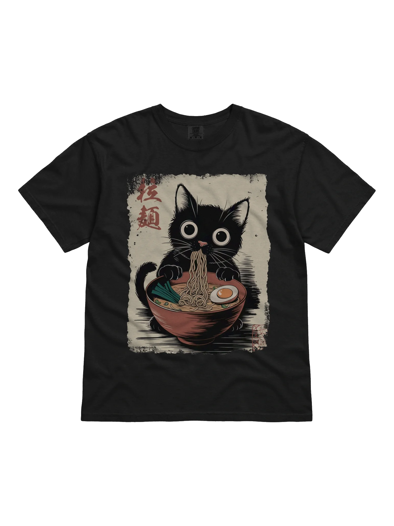 Funny Black Cat Ramen Adorable Vintage Japanese Style T-shirt product image (10)