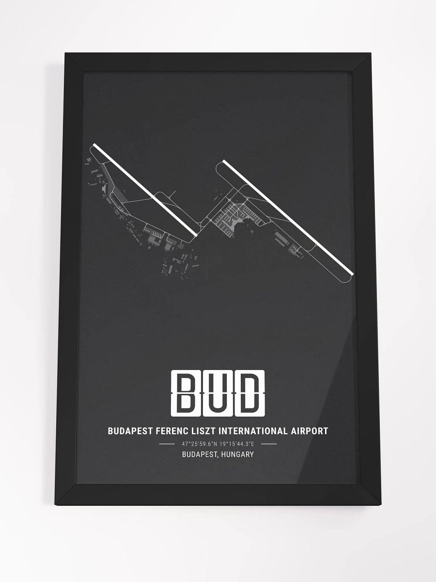 Framed Airport BUD Premium Map On Matt Paper product image (4)
