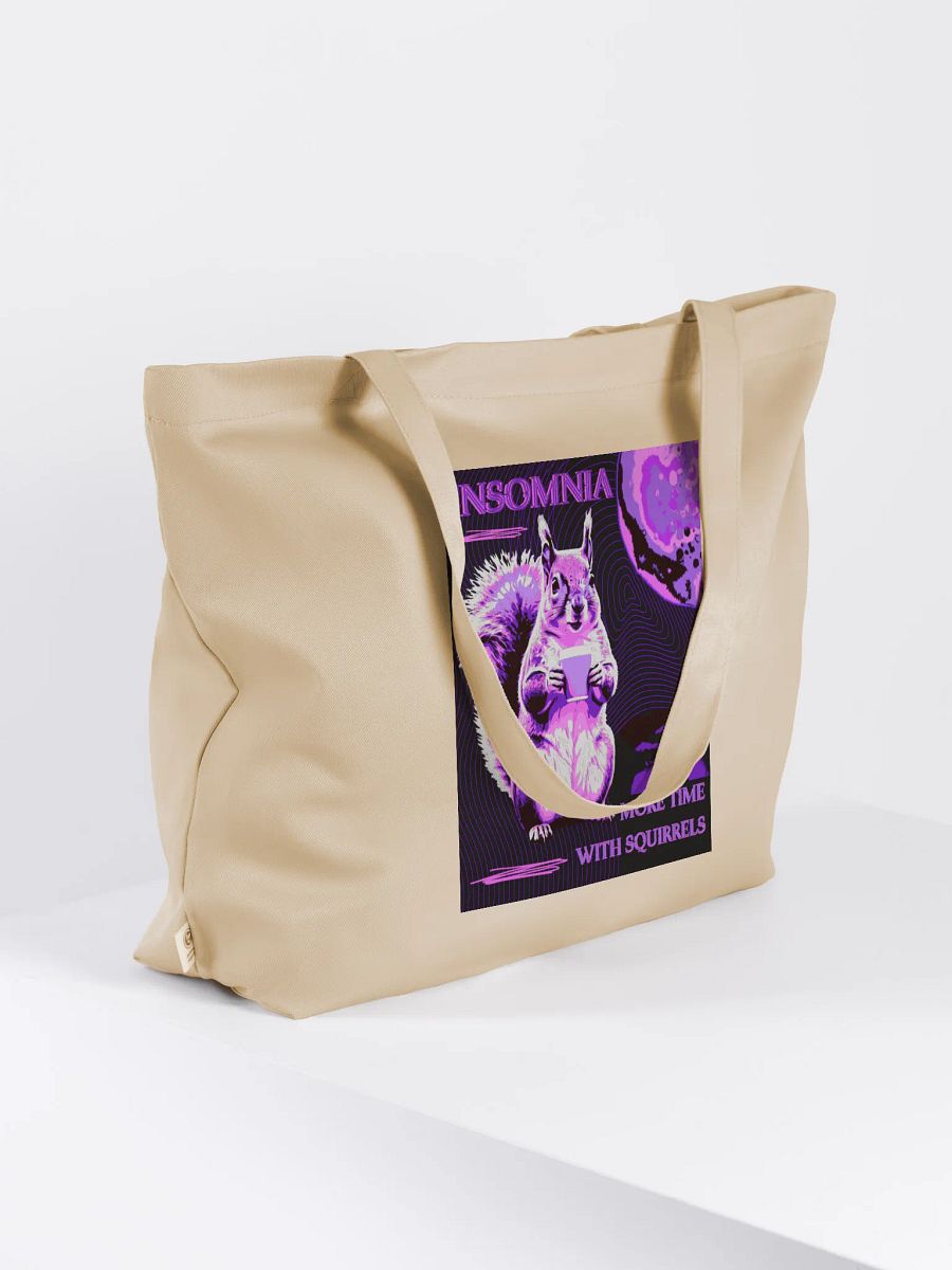 Insomnia Squirrel Organic Tote Bag product image (4)