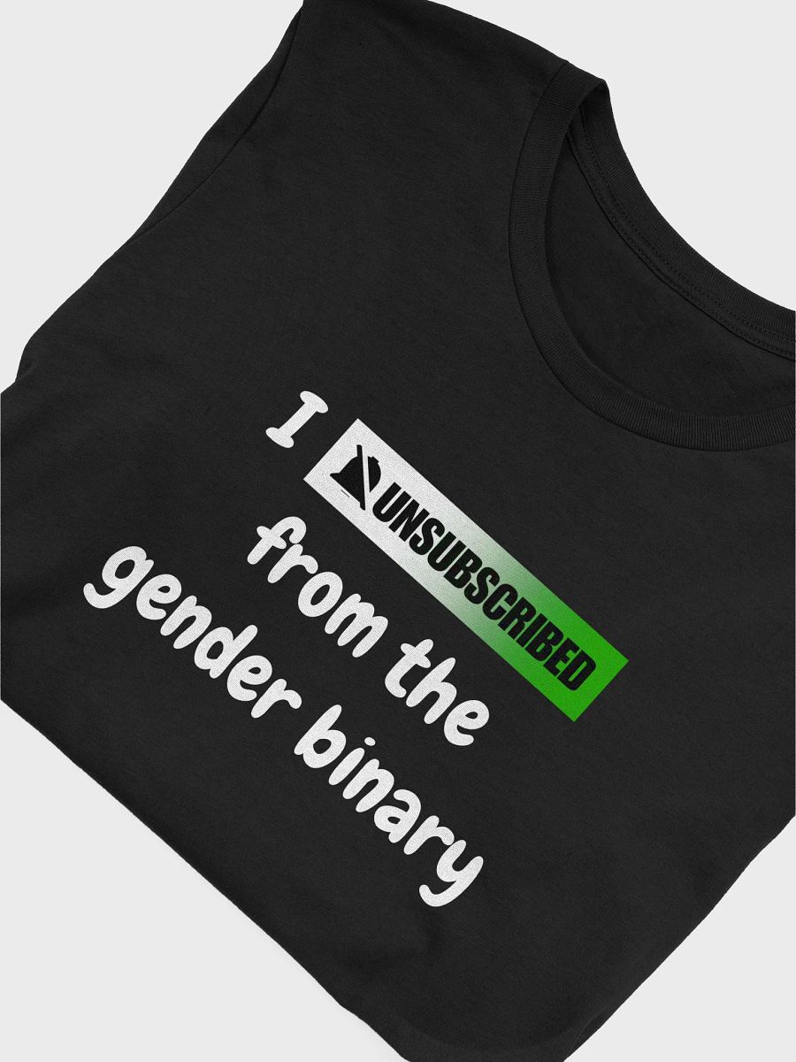 unsubscribe from the binary neutrois t-shirt product image (5)