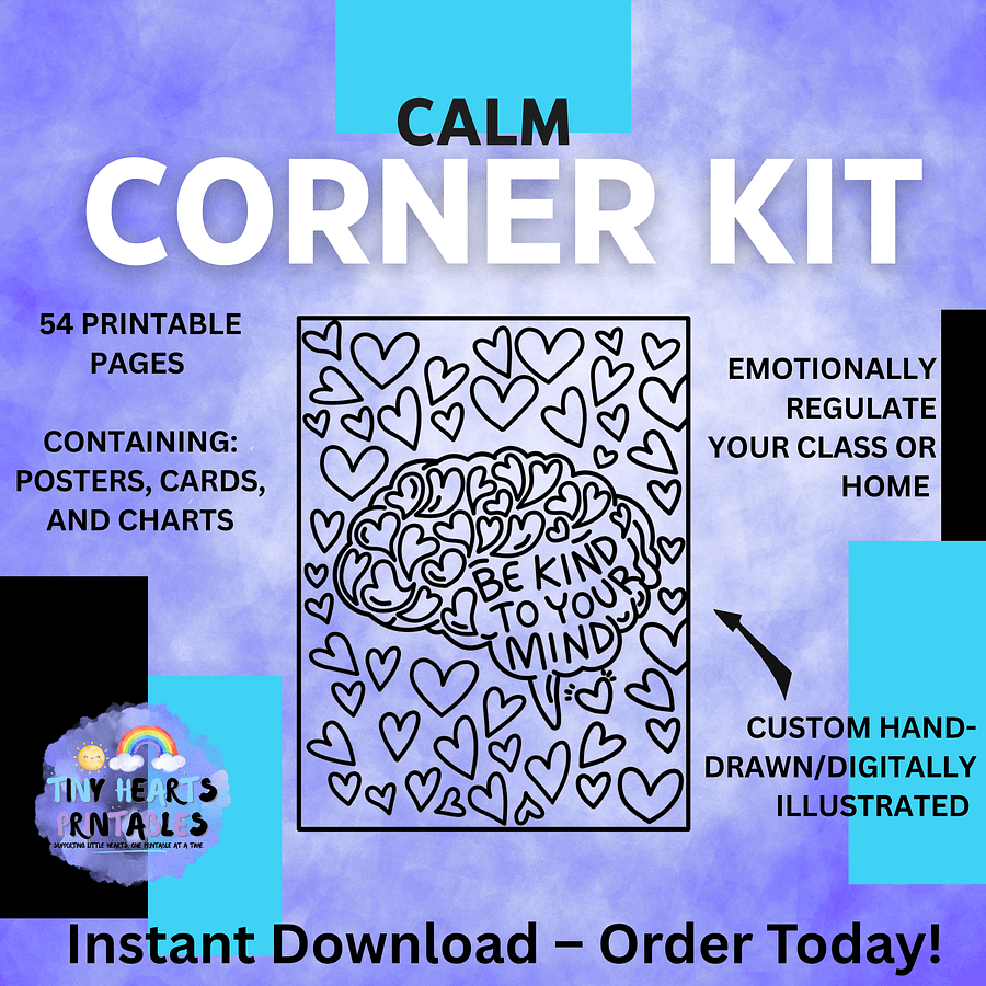 Emotions & Regulation Printable Bundle | Zones of Regulation Posters, Calming Cards, Visuals, Communication Cards SEN EYFS product image (11)