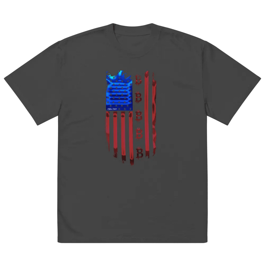 Bitcoin Flag Oversized Tee product image (5)