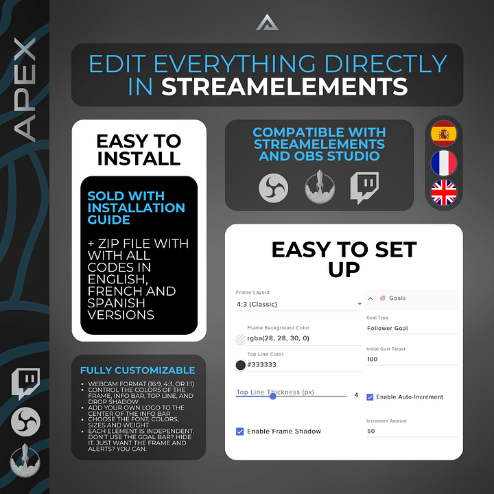 Twitch Widget Cadre Webcam Minimaliste product image (2)