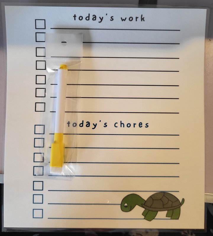 🐢💚 Cute Pet Turtle Dry Erase To-Do List – Slow and Steady Gets It Done! 💚🐢 product image (1)