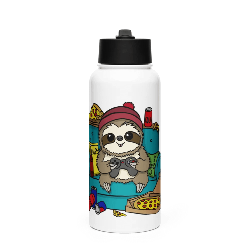 Stainless Steel Water bottle With Straw - Gamer product image (1)