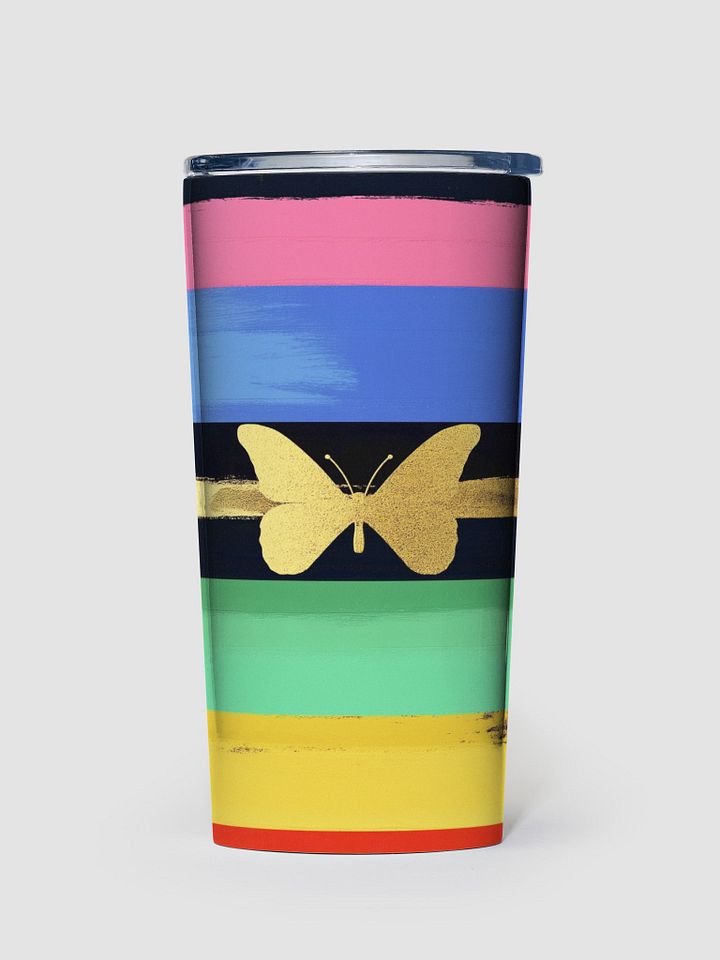 Stripes of ADHD Gold Butterfly Tumbler product image (1)