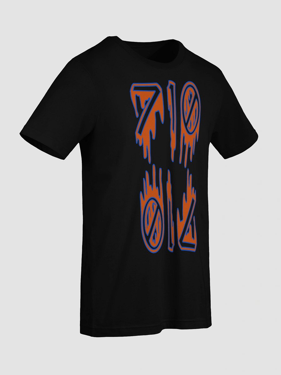 Horror Happy 710 OIL Drip Unisex T-Shirt, Creepy Cannabis Clothing, Twisted Weed Weirdo Stoner Shirt, Odd Orange Blue Black Goth Ganja Tee product image (7)