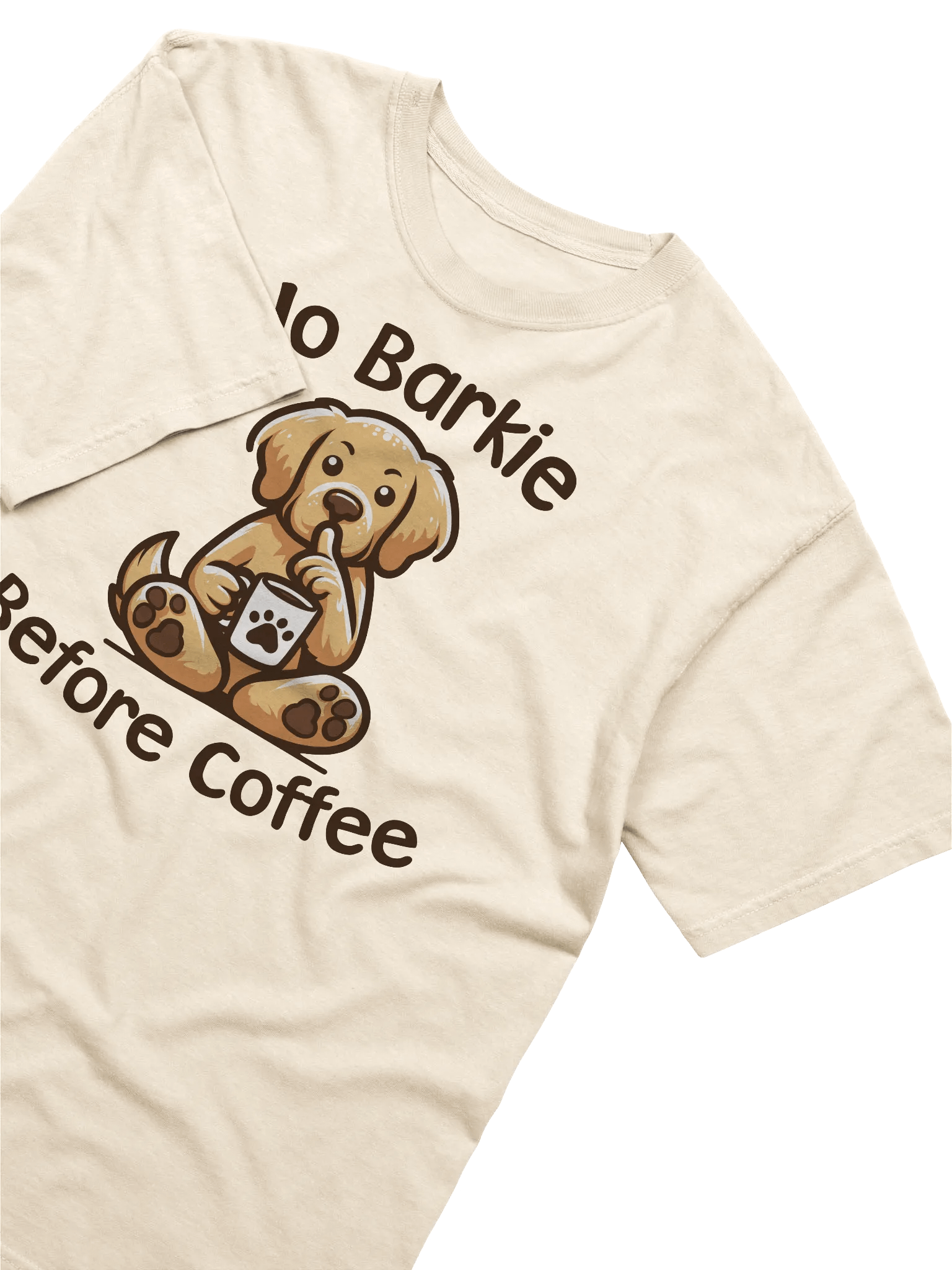 No Barkie Before Coffee Golden Retriever - Tee product image (2)