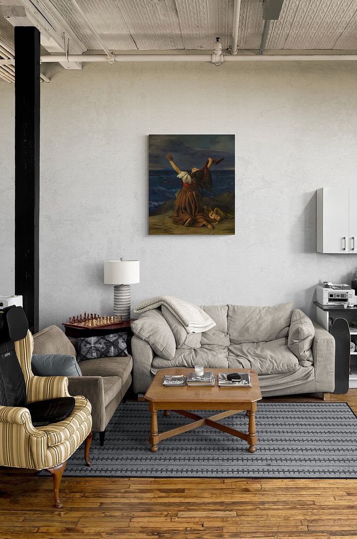 Wife of Ischia in Despair Over Her Husband's Shipwreck painting product image (2)