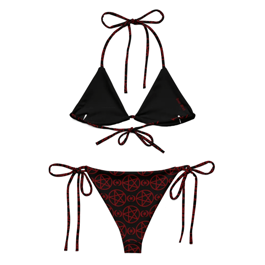 Midnight Black Recycled String Bikini product image (2)