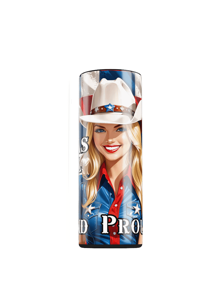 Texas Girl 20 oz Skinny Stainless Steel Tumbler - v2 product image (1)