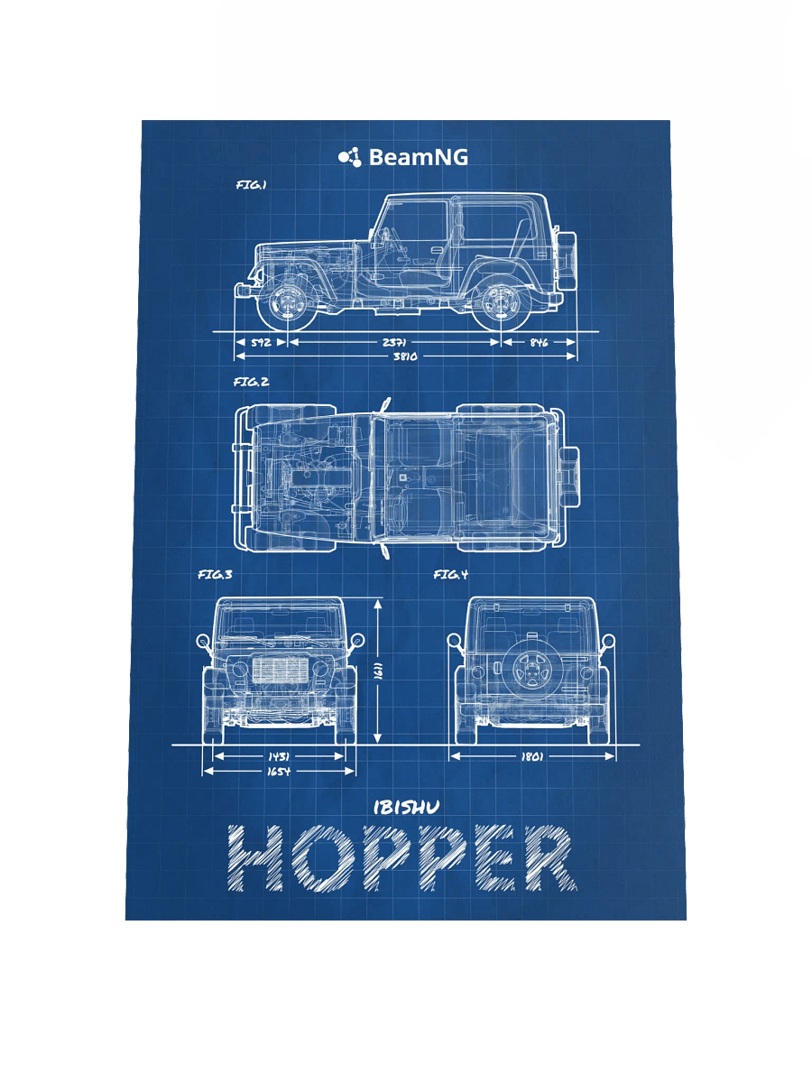 Ibishu Hopper Blueprint Poster product image (1)