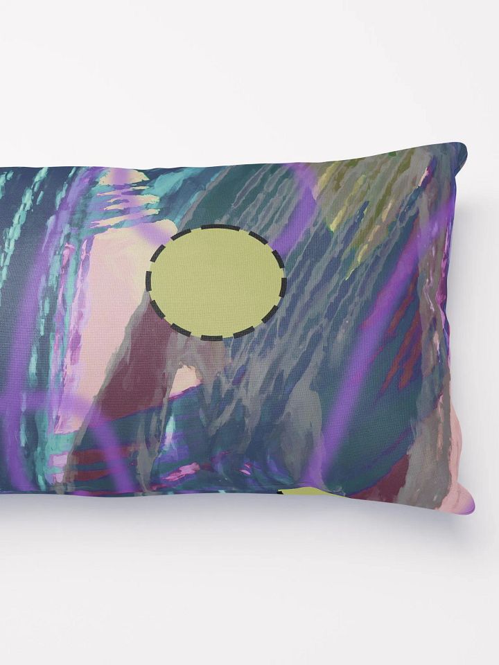 Blue Green Splatter Doodle Throw Pillow product image (4)
