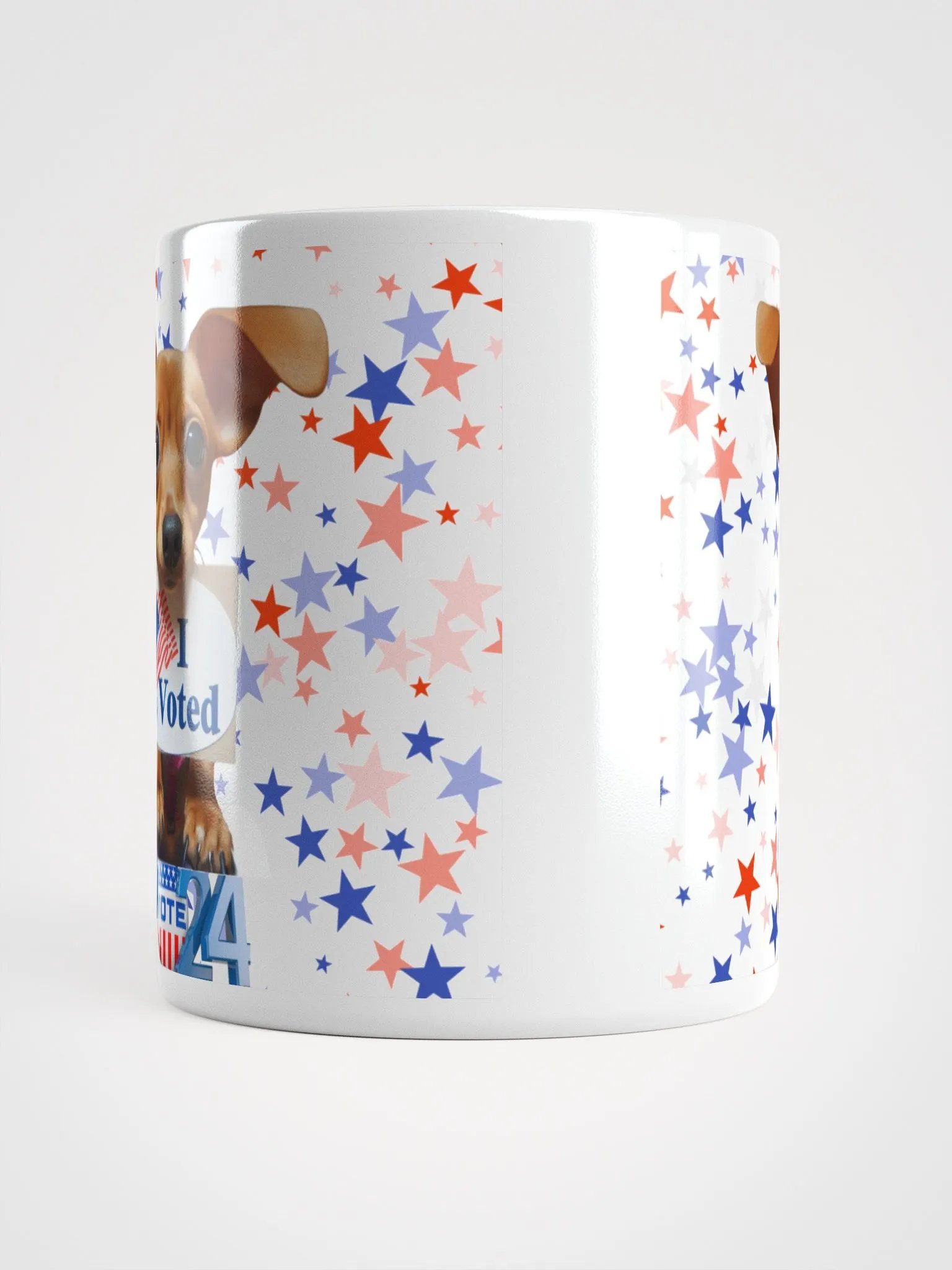 White Glossy Mug 11 oz. "I Voted " Election Day 2024 product image (5)