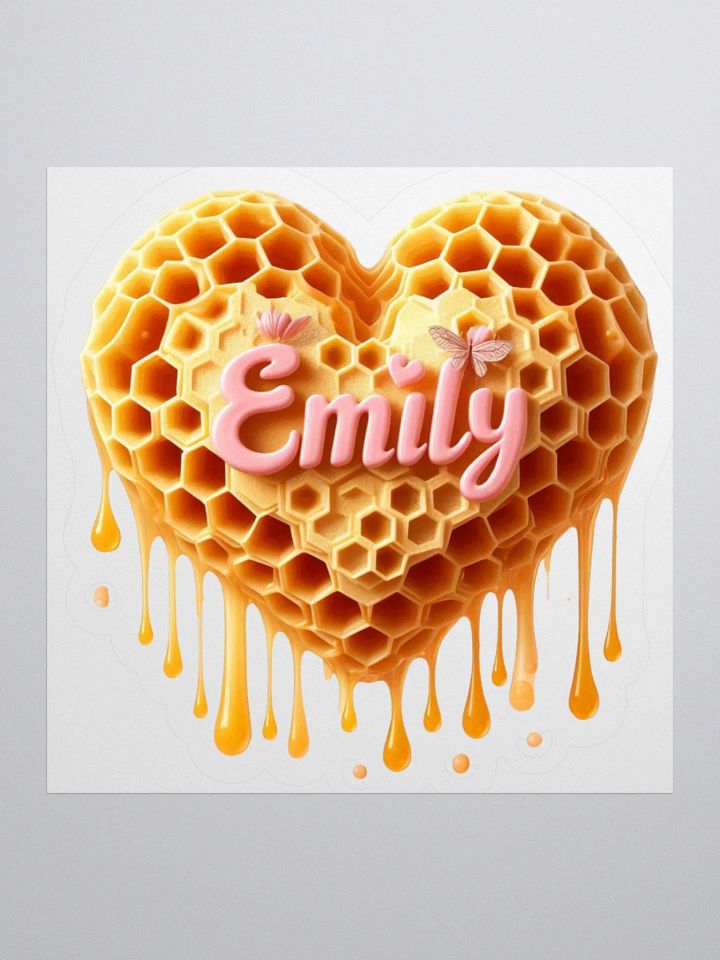 KILLA EMILY DRIPPING WAX HEART WITH LIGHT PINK WORDS LOGO STICKER product image (3)