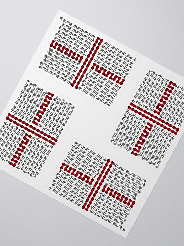 England Bike Chain Flag Sticker 4 Pack product image (2)