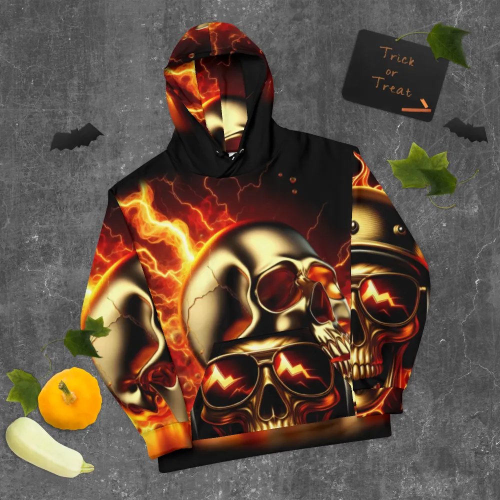Metallic Inferno - Unisex Skull Hoodie #2 product image (9)