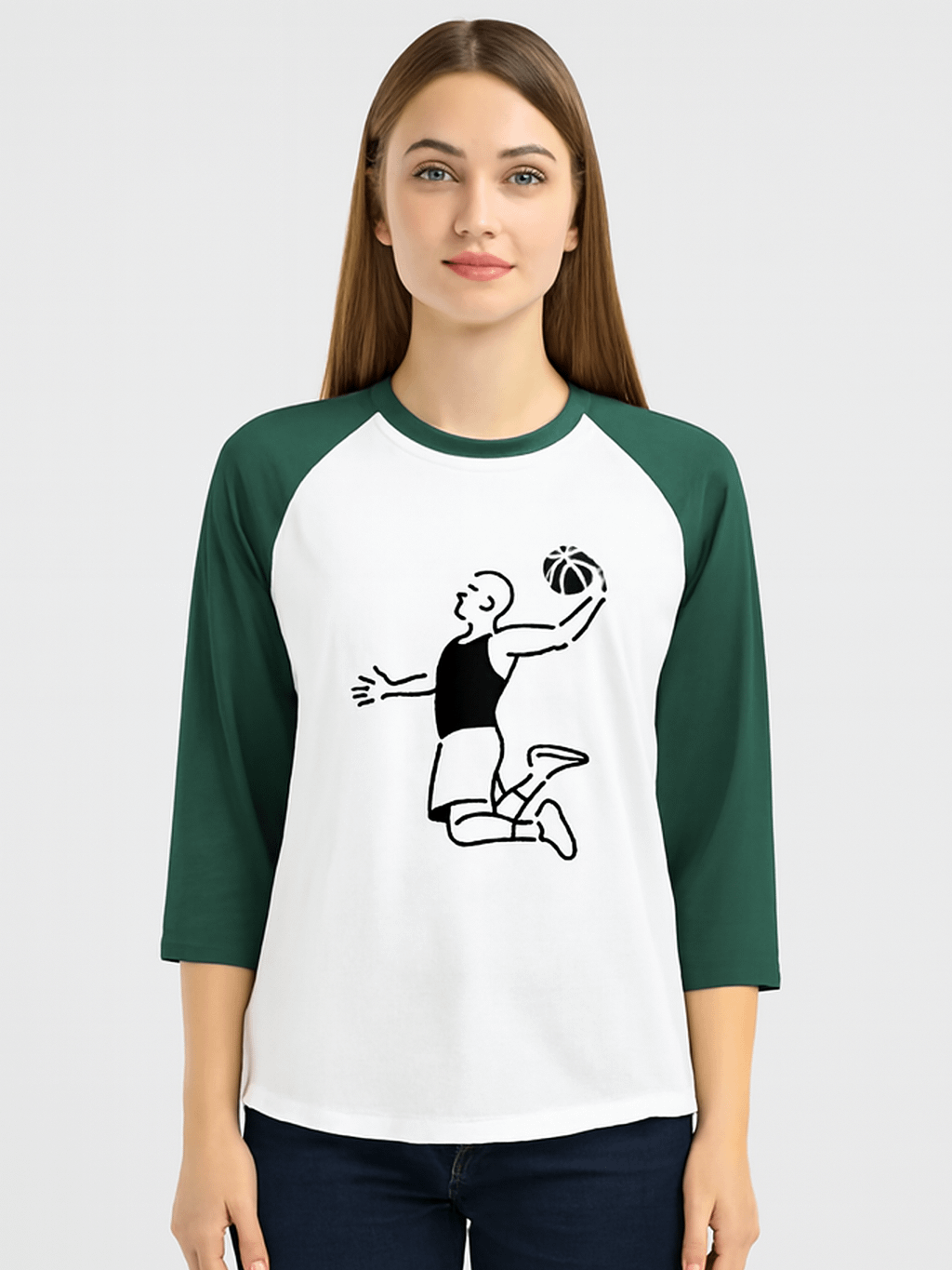 Basketball Action Graphic Long Sleeve T-Shirt product image (1)
