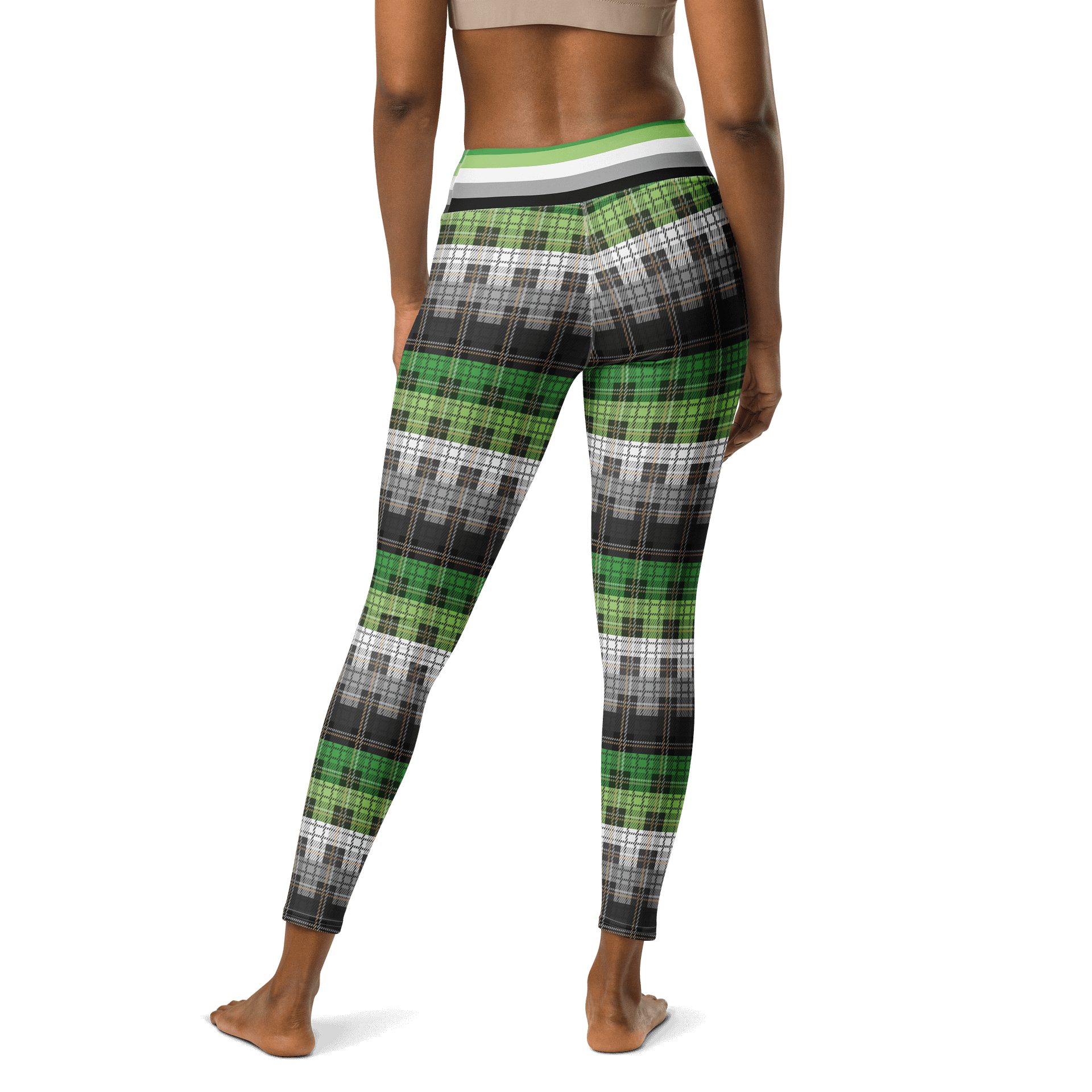 Aromantic Pride Plaid Leggings product image (2)
