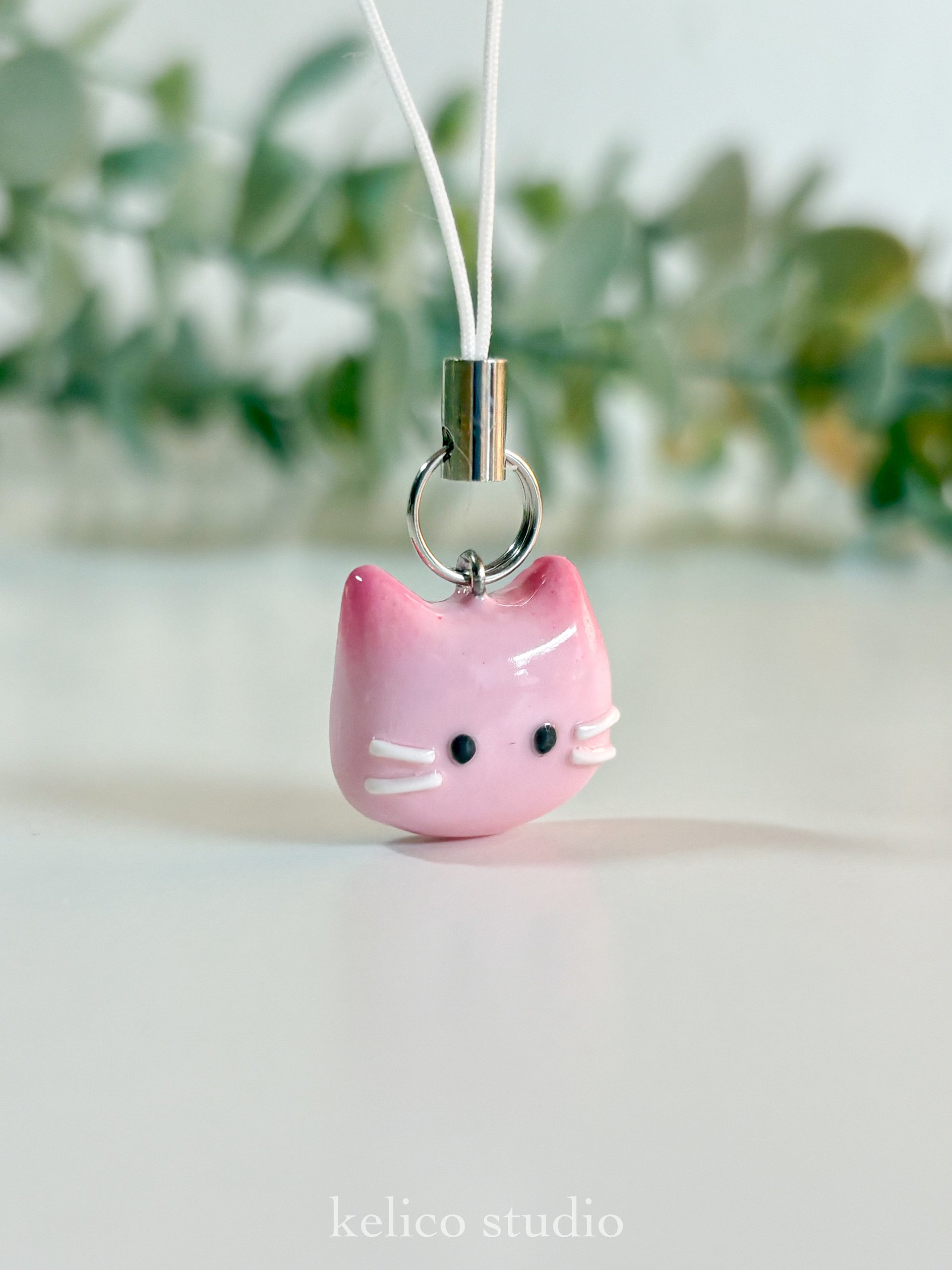 bonded pair (bundle deal): cherry blossom cat & nekogiri • clay charm product image (4)