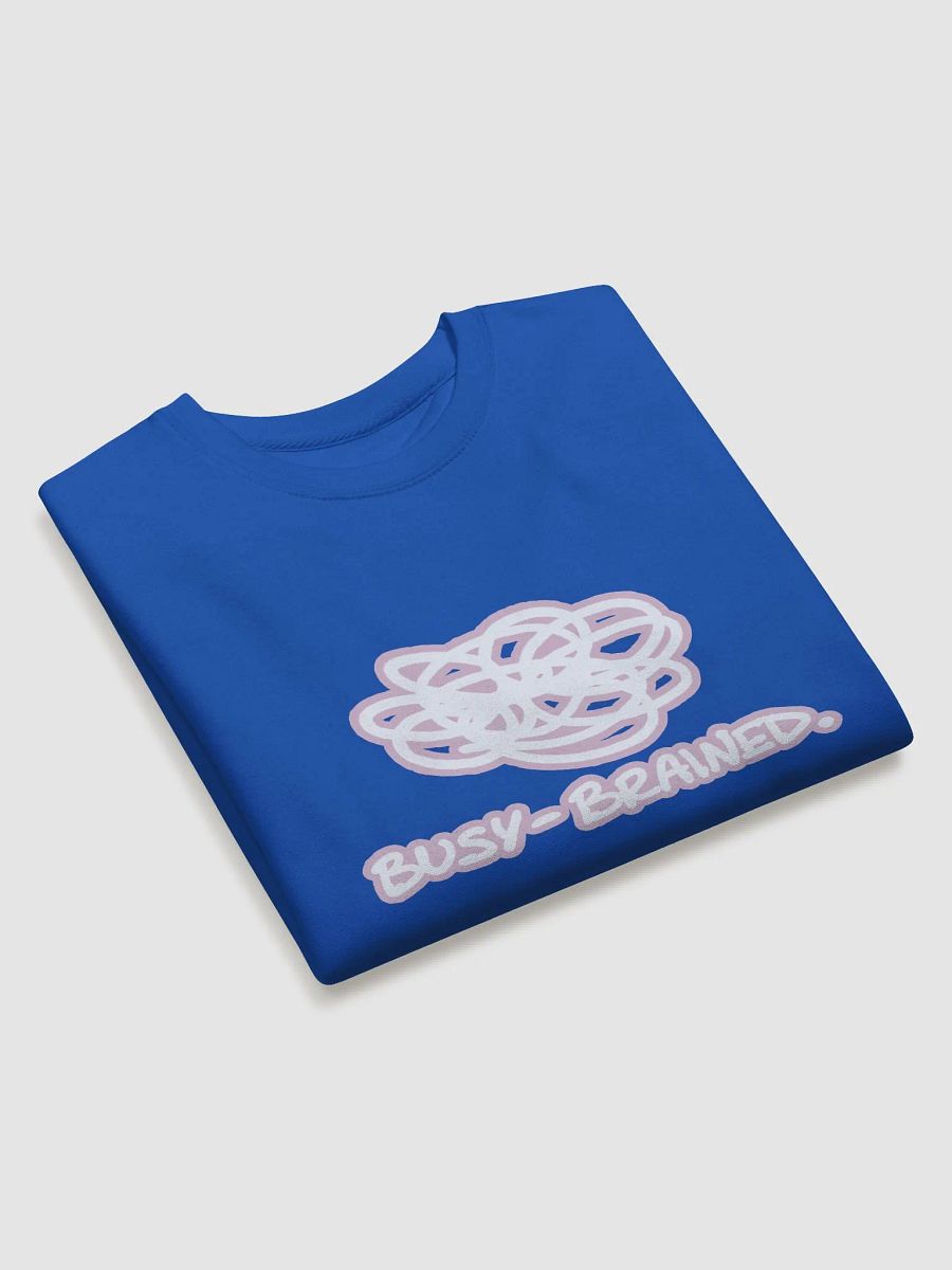BUSY-BRAINED (lined design, #E1B9CE) Premium Cotton Crewneck product image (3)