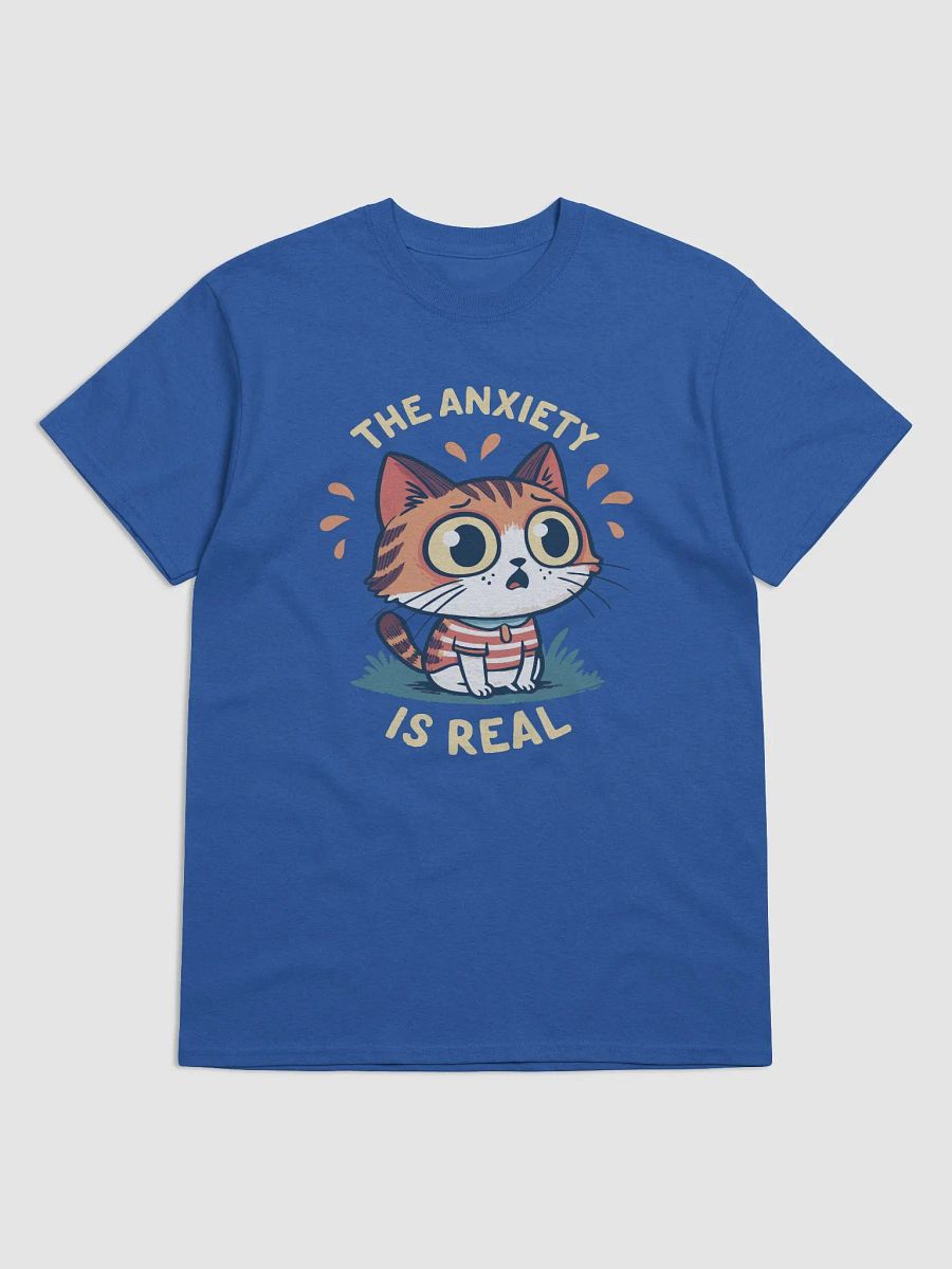 The Anxiety Is Real Cat T-Shirt | Funny Mental Health Awareness Graphic Tee | Cute Kawaii Cat Design product image (45)