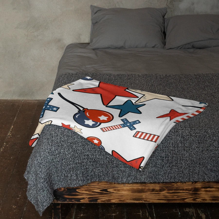 Red, White And Blue Stars And Crosses Blanket product image (12)