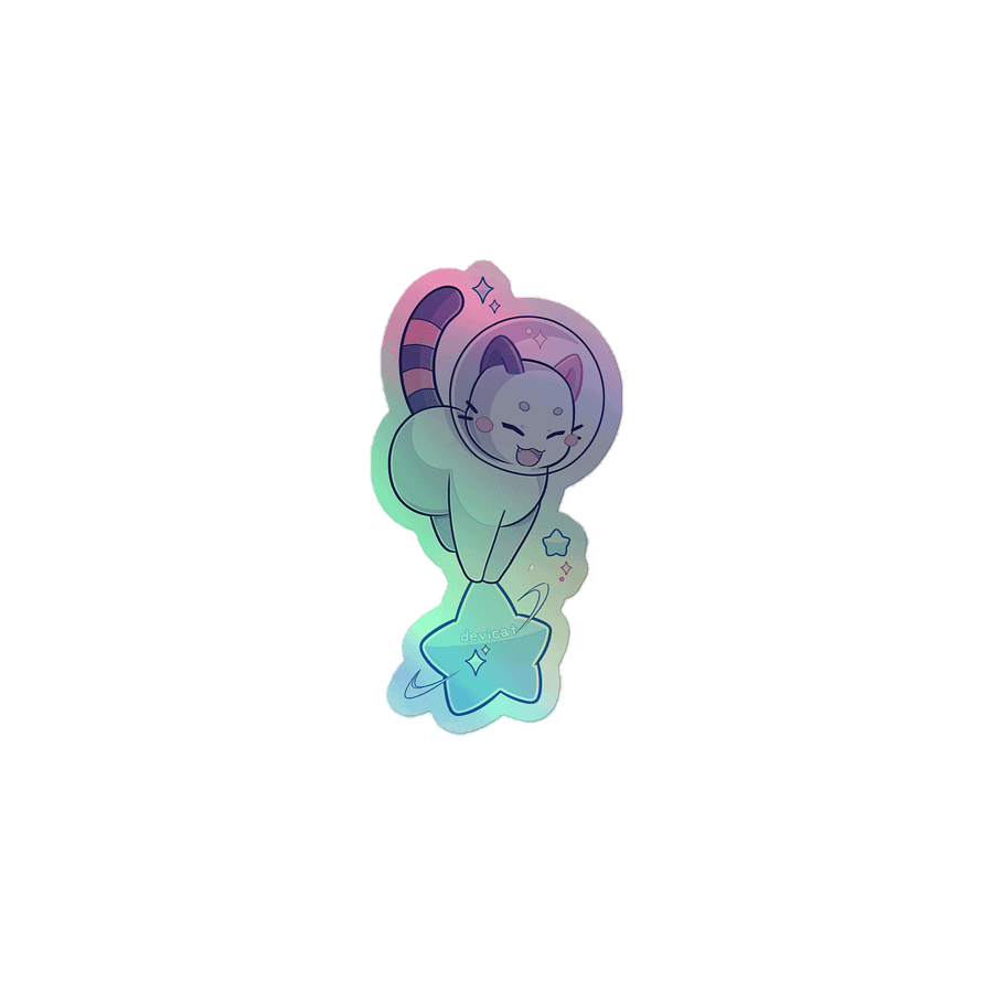 Holo Sticker • CandiCat Astro Cat • 2024 product image (1)