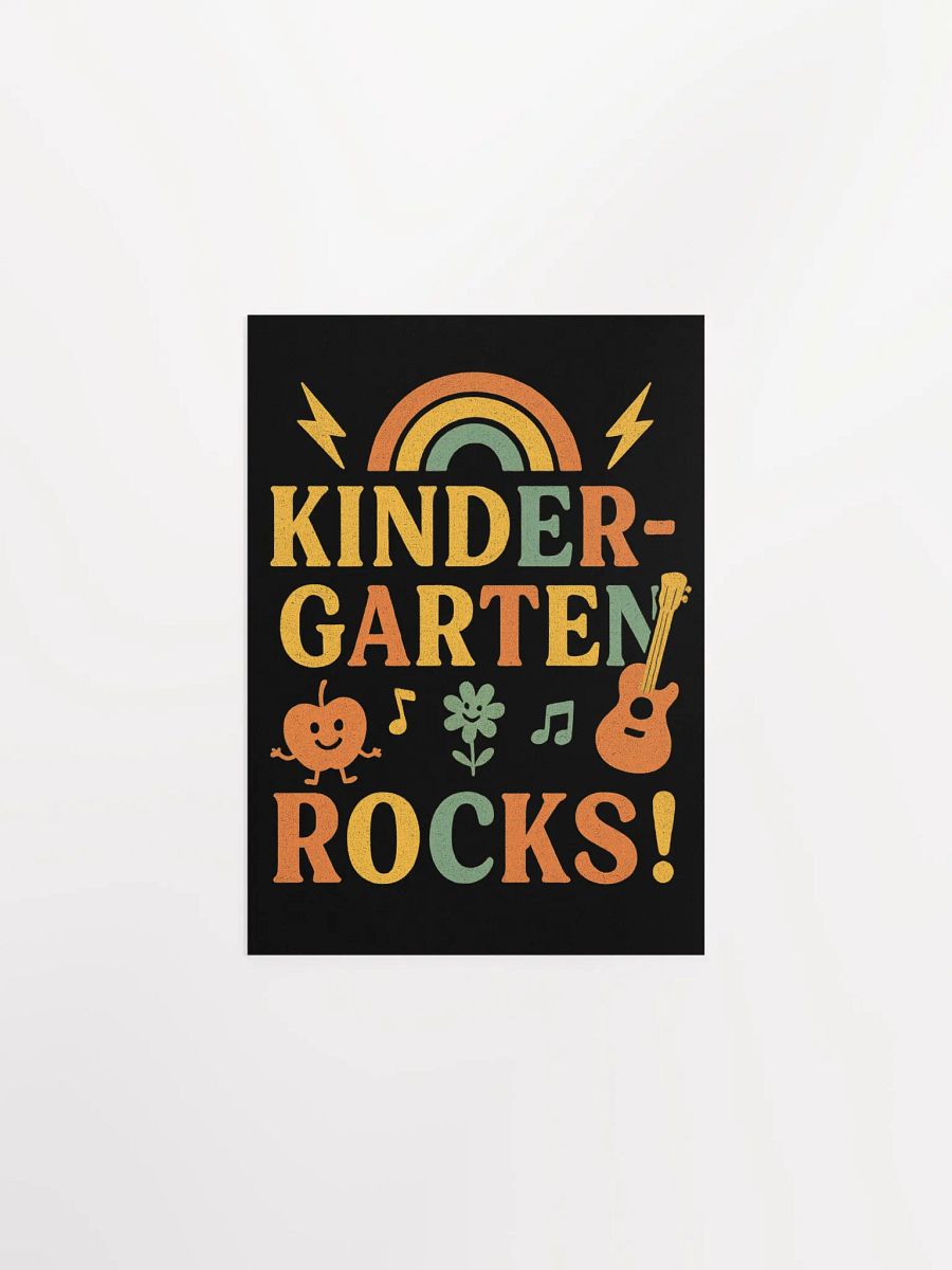 Kindergarten Rocks! Poster – Retro Wall Art for Classrooms product image (4)