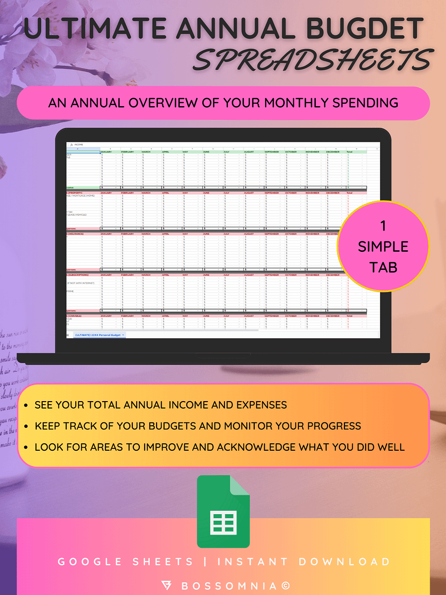 [Google Sheets] (ULTIMATE) Financial Budgeting Spreadsheet product image (8)
