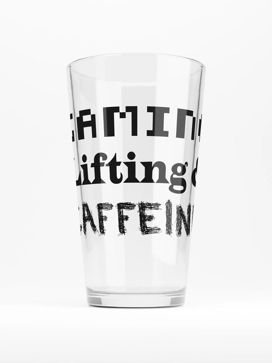 Gaming, Lifting & Caffeine Pint Glass product image (1)