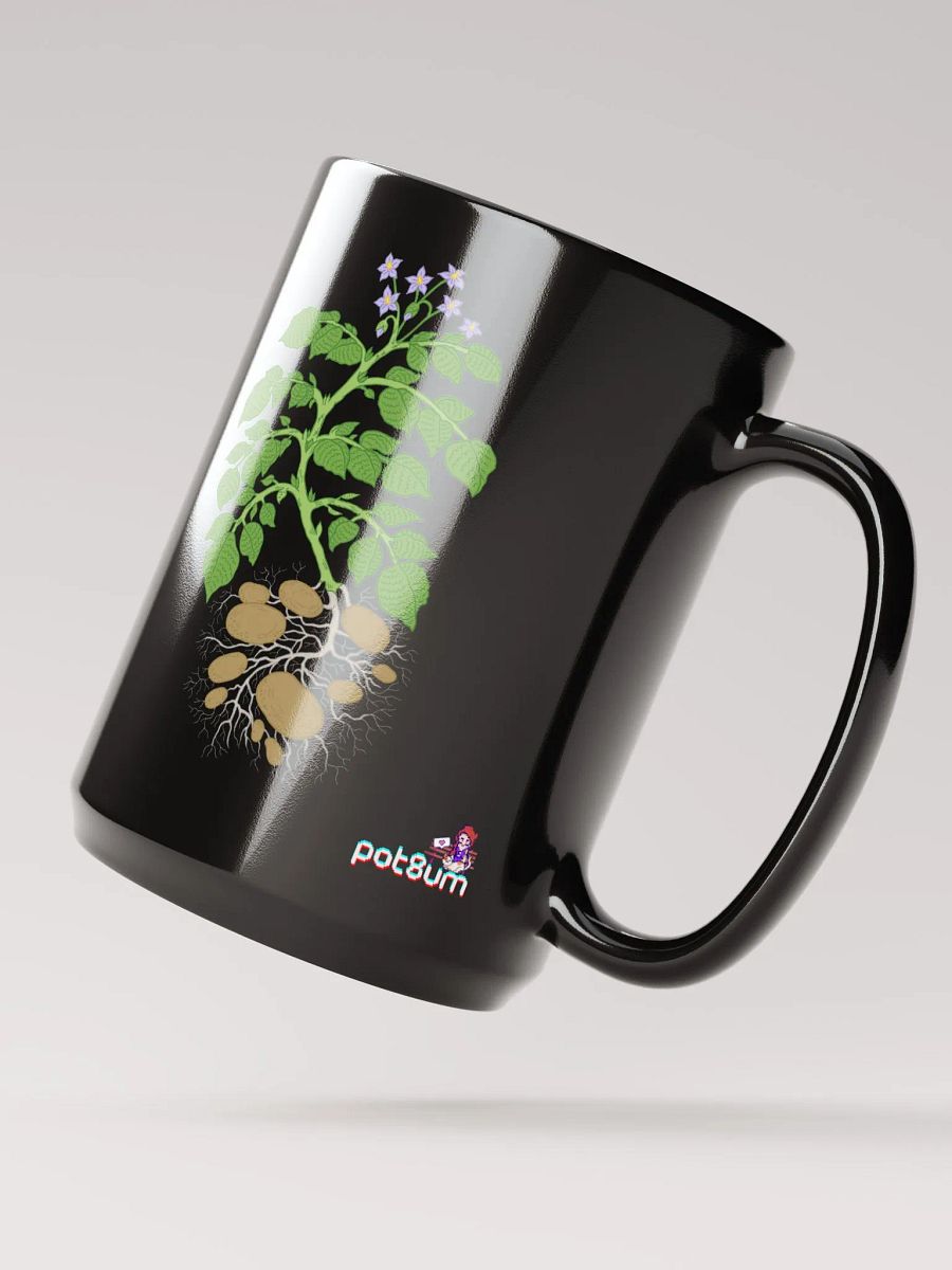 GROWING OUT OF PURE SPITE black glossy mug product image (3)