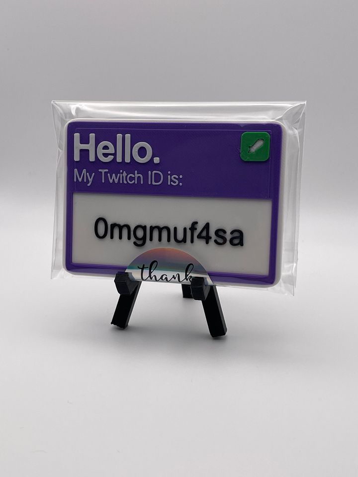 [Arial Font] 3D-Printed Mod Nametag product image (1)
