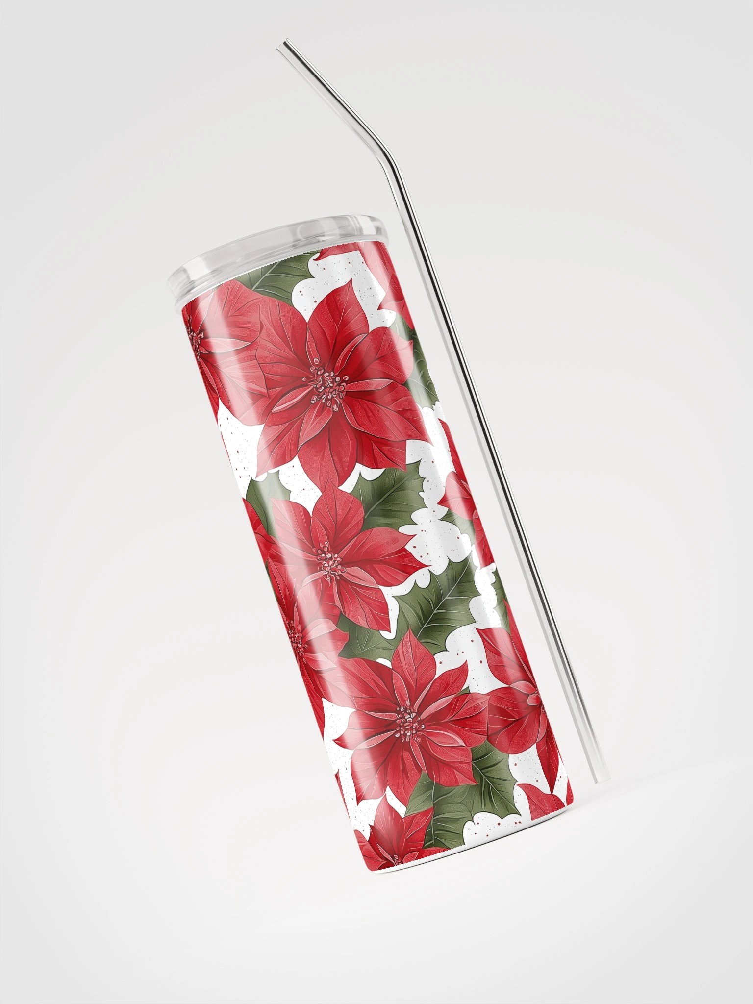 Christmas Poinsettia Stainless Steel Tumbler product image (3)